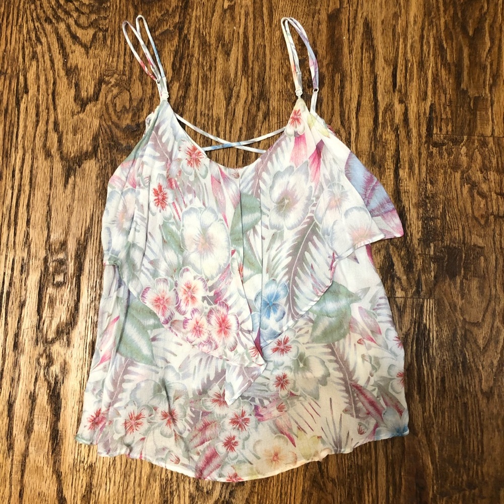 Light Floral Tank Top